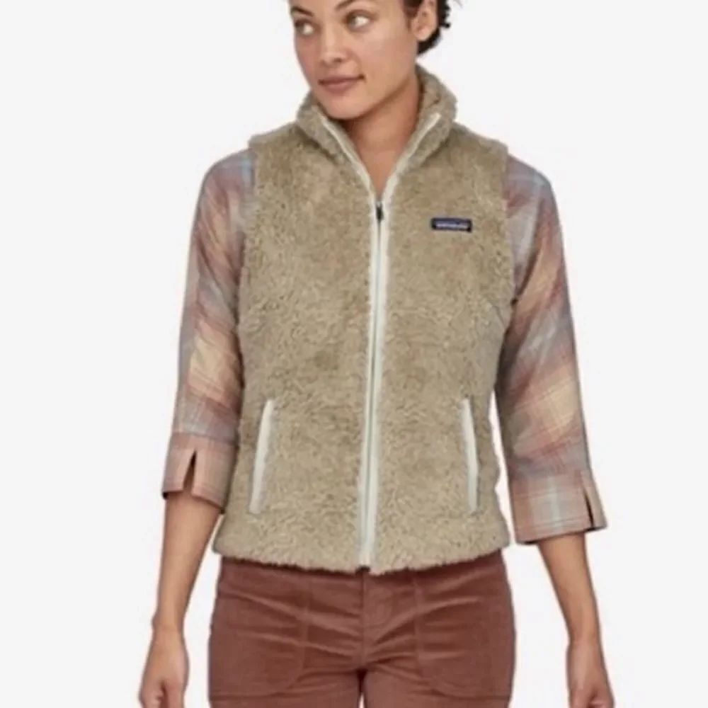 Patagonia, Los Gatos, Sherpa, vest, tan cream size medium